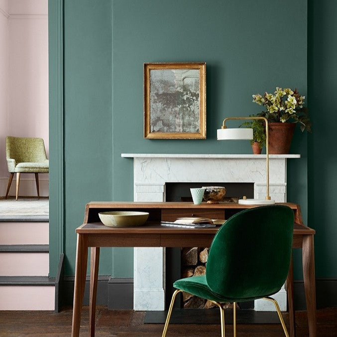 Pleat 280 Little Greene. Green Living Room Paint Colour