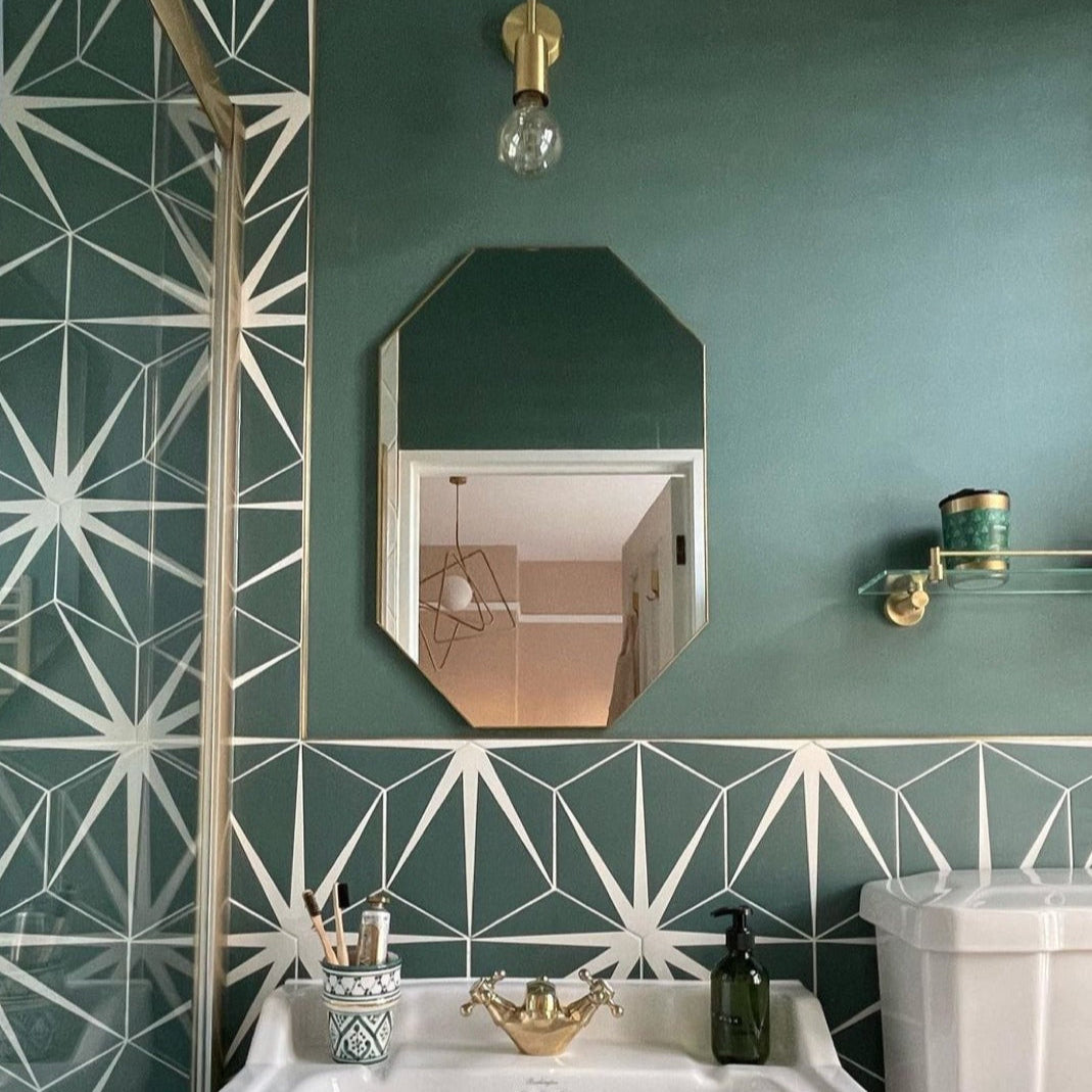 Pleat Little Greene. Green En Suite Bathroom Paint Colour