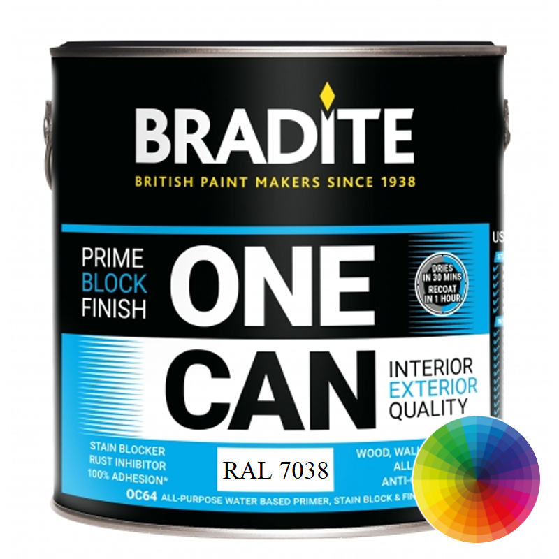 RAL 7038-Bradite One Can Universal Paint and Primer