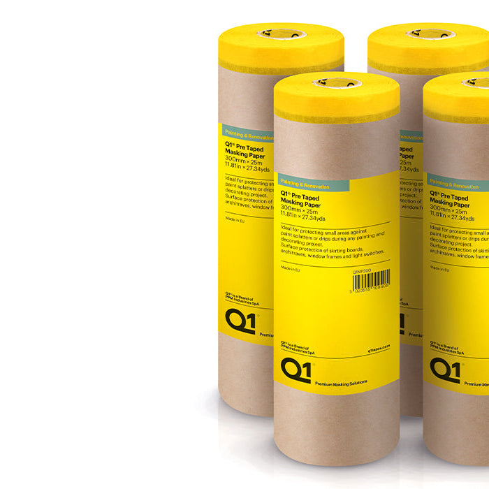 30cm x 25m Q1 Pre Taped Masking Paper Roll